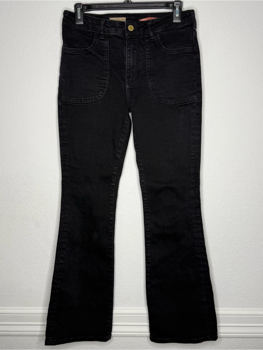 Anthropologie Pilcro Black The Icon Flare Jeans Size 28 - Picture 3 of 10